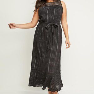 NWT- Black Maxi Dress with Tie Waist 22/24